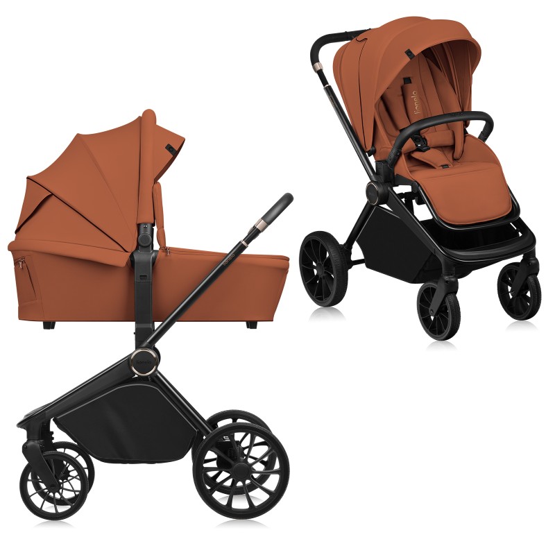 Коляска универсальная 2 в 1 Lionelo Mika Plus Brown Rust - Фото 1
