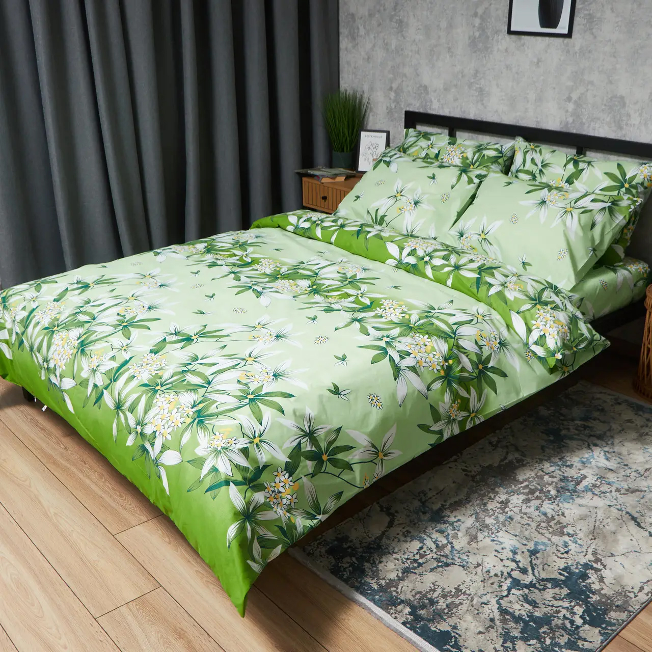 Пододеяльник двуспальный евро Moon&Star Premium Floral Bliss King Size 220x240 см (MS-870000919) - Фото 1