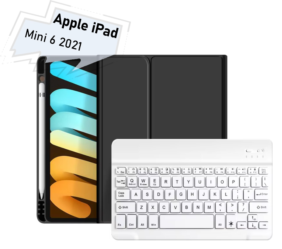 Чехол для планшета BeCover с беспроводной клавиатурой for Apple iPad Mini 6 2021 Black (712986) - Фото 1