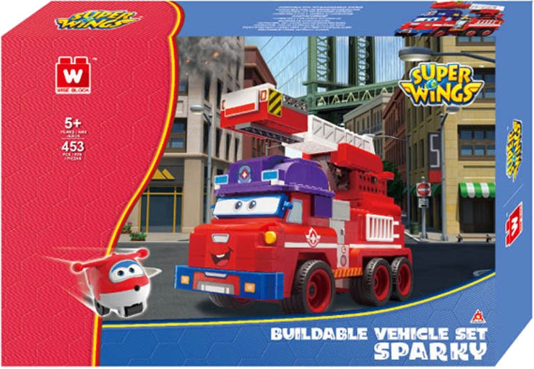 Пластиковый конструктор Super Wings Small Blocks Buildable Vehicle Set Sparky Спарки (EU385011) - Фото 1