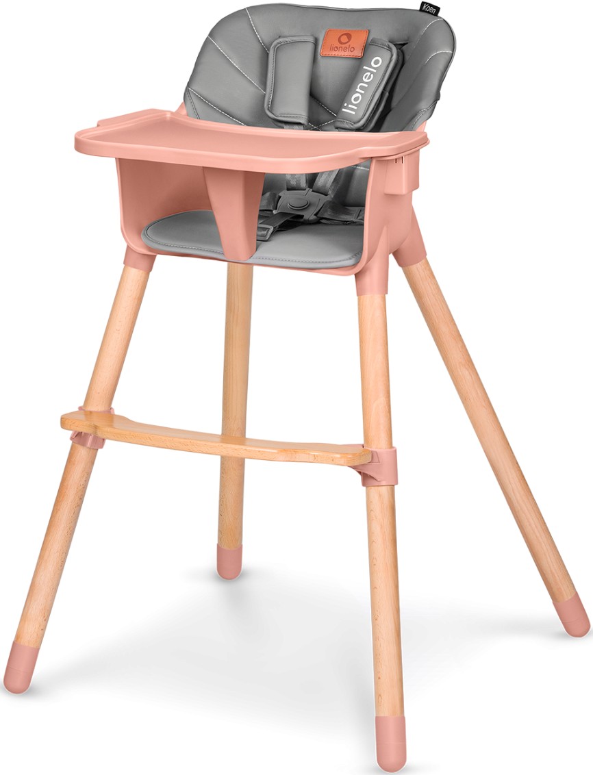 Стульчик для кормления классический Lionelo Koen Pink Rose - Фото 1