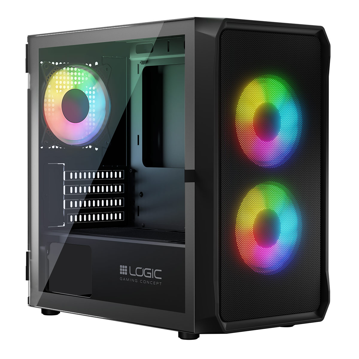 Корпус Logic Concept PORTOS MESH+GLASS ARGB (AM-PORTOS-10-0000000-0002) - Фото 1