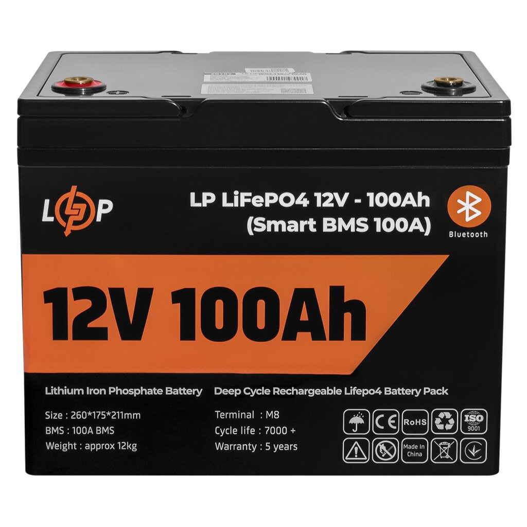 Аккумулятор для ИБП LogicPower 12V 100 AH (LP20197) - Фото 1