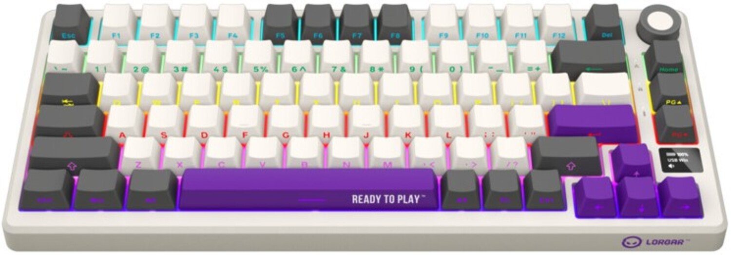 Клавиатура беспроводная игровая Lorgar KBP7075W Wireless Gaming Mechanical Pro Beige (LRG-KBP7075W-RT-US) - Фото 1