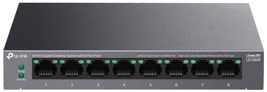 Коммутатор локальної мережі (Switch) TP-Link LS108GP - Фото 1
