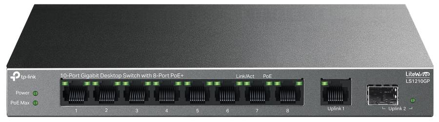 Коммутатор локальної мережі (Switch) TP-Link LS1210GP - Фото 1