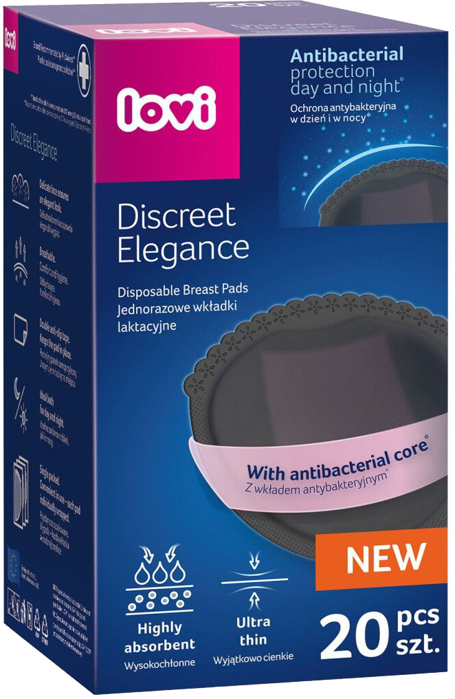 Прокладки для груди Lovi Discreet Elegance 20 шт. черные (19/611new) - Фото 1