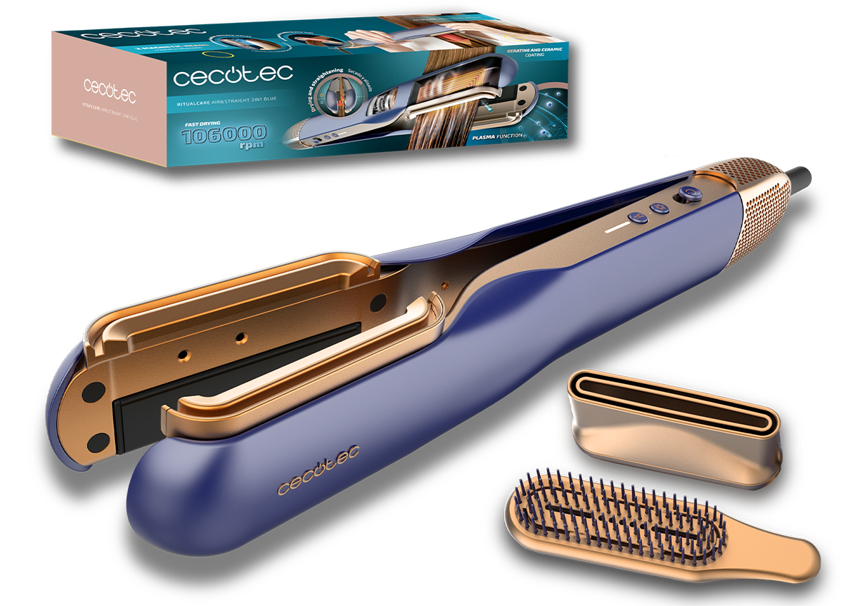 Выпрямитель волос Cecotec RitualCare Air Lisse 2в1 Blue (A01_EU01_100159) - Фото 1