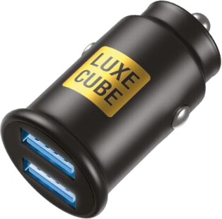 Автомобільний зарядний пристрій Luxe Cube 2USB 12W Black (8886899698465) - Фото 1