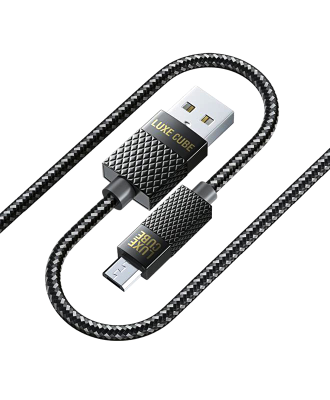 Кабель синхронизации данных Luxe Cube Premium USB-microUSB 1m Grey (8886668686167) - Фото 1