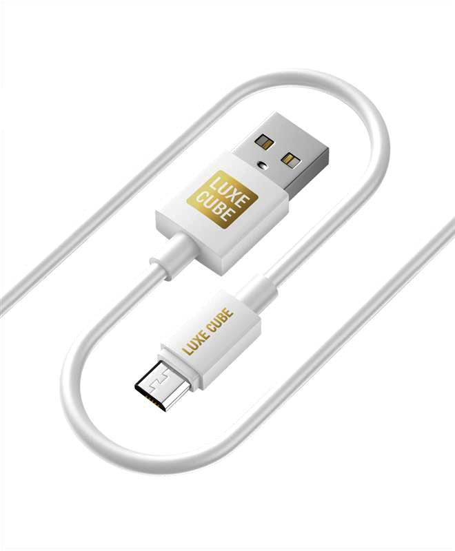 Кабель синхронізації даних Luxe Cube USB-microUSB 3А 1m White (7775557575273) - Фото 1