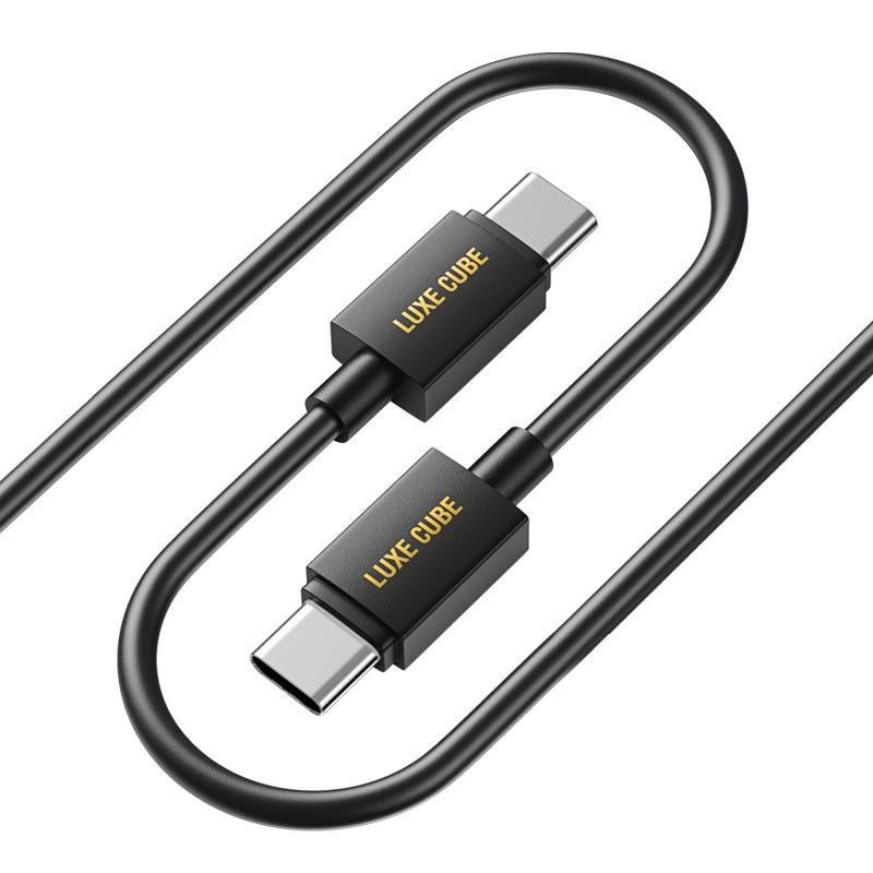 Кабель синхронизации данных Luxe Cube USB Type C-USB Type C 3А 1m Black (8886668698467) - Фото 1