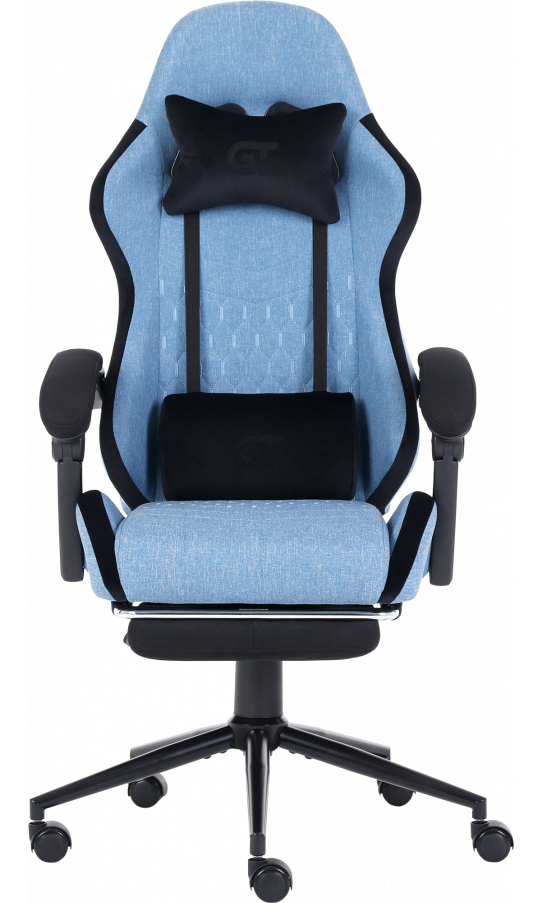 Кресло для геймеров GT Racer X-2324 Fabric Light Blue/Black Suede ...