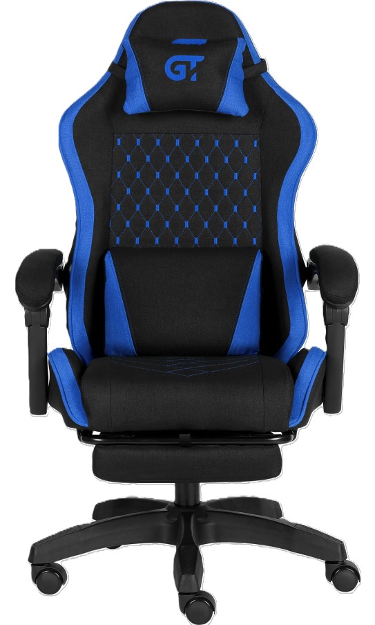 Крісло для геймерів GT Racer X-2339 Fabric Black/Blue - Фото 1