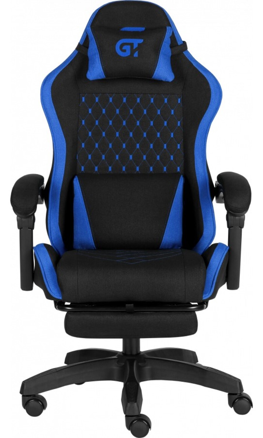 Крісло для геймерів GT Racer X-2339 Fabric Black/Blue - Фото 1