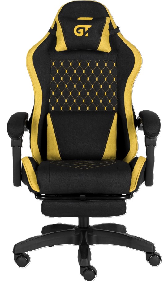 Крісло для геймерів GT Racer X-2339 Fabric Black/Yellow - Фото 1
