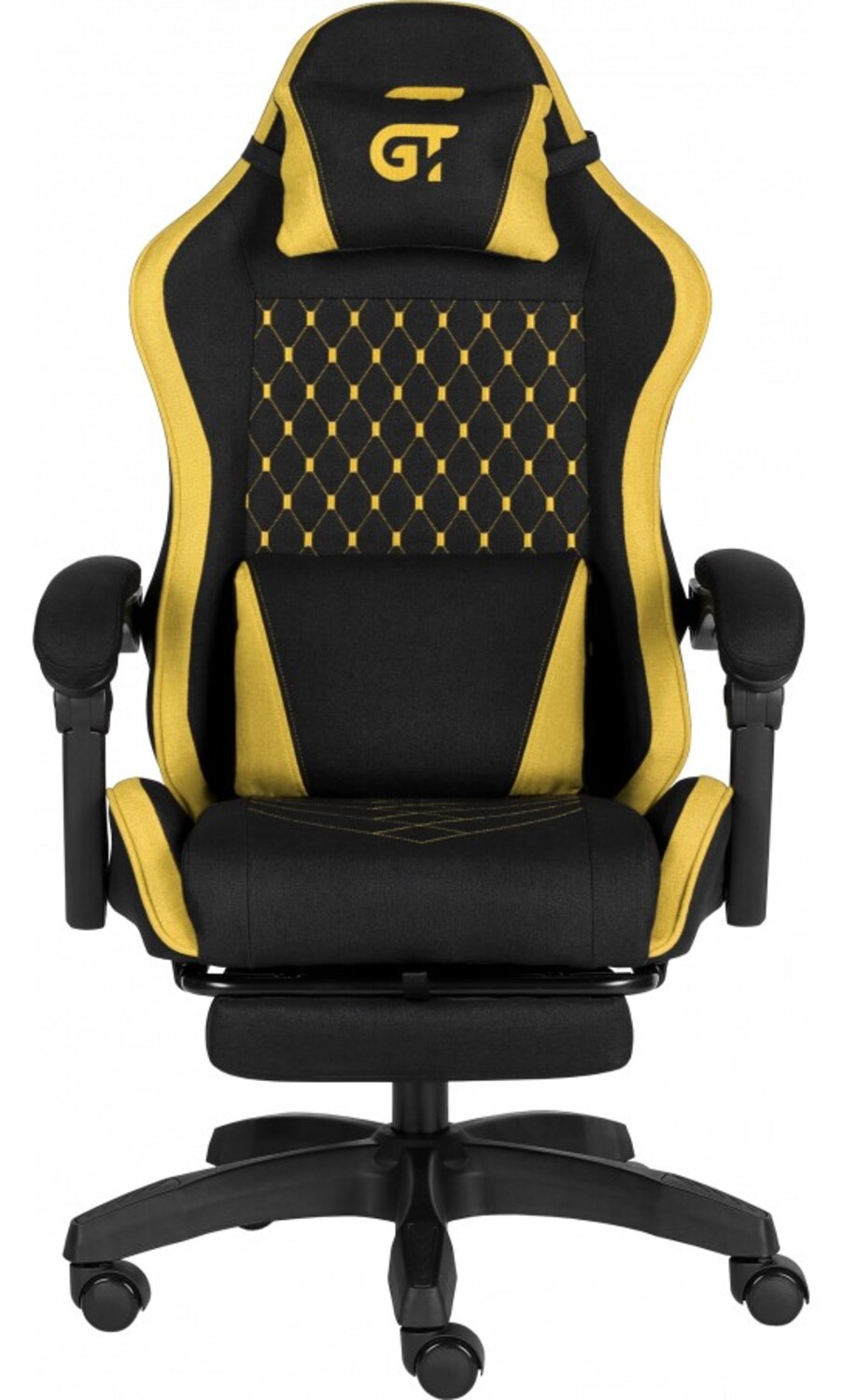 Крісло для геймерів GT Racer X-2339 Fabric Black/Yellow - Фото 1