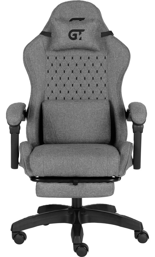 Крісло для геймерів GT Racer X-2339 Fabric Black/Gray - Фото 1