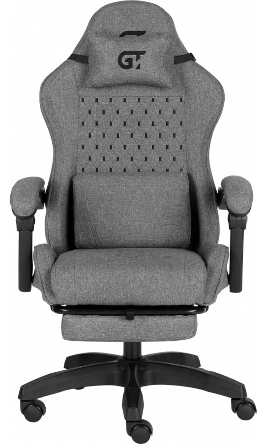 Крісло для геймерів GT Racer X-2339 Fabric Black/Gray - Фото 1