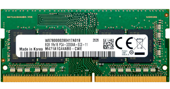 Память DDR Samsung SODIMM DDR4 8GB 3200Mhz (M471A1G44AB0-CWE) купить ...
