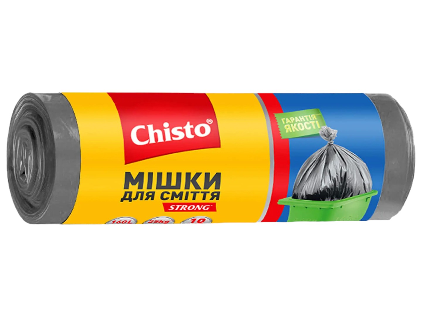 Пакет для сміття Chisto Strong 160лх10 шт. (4823098407881) - Фото 1