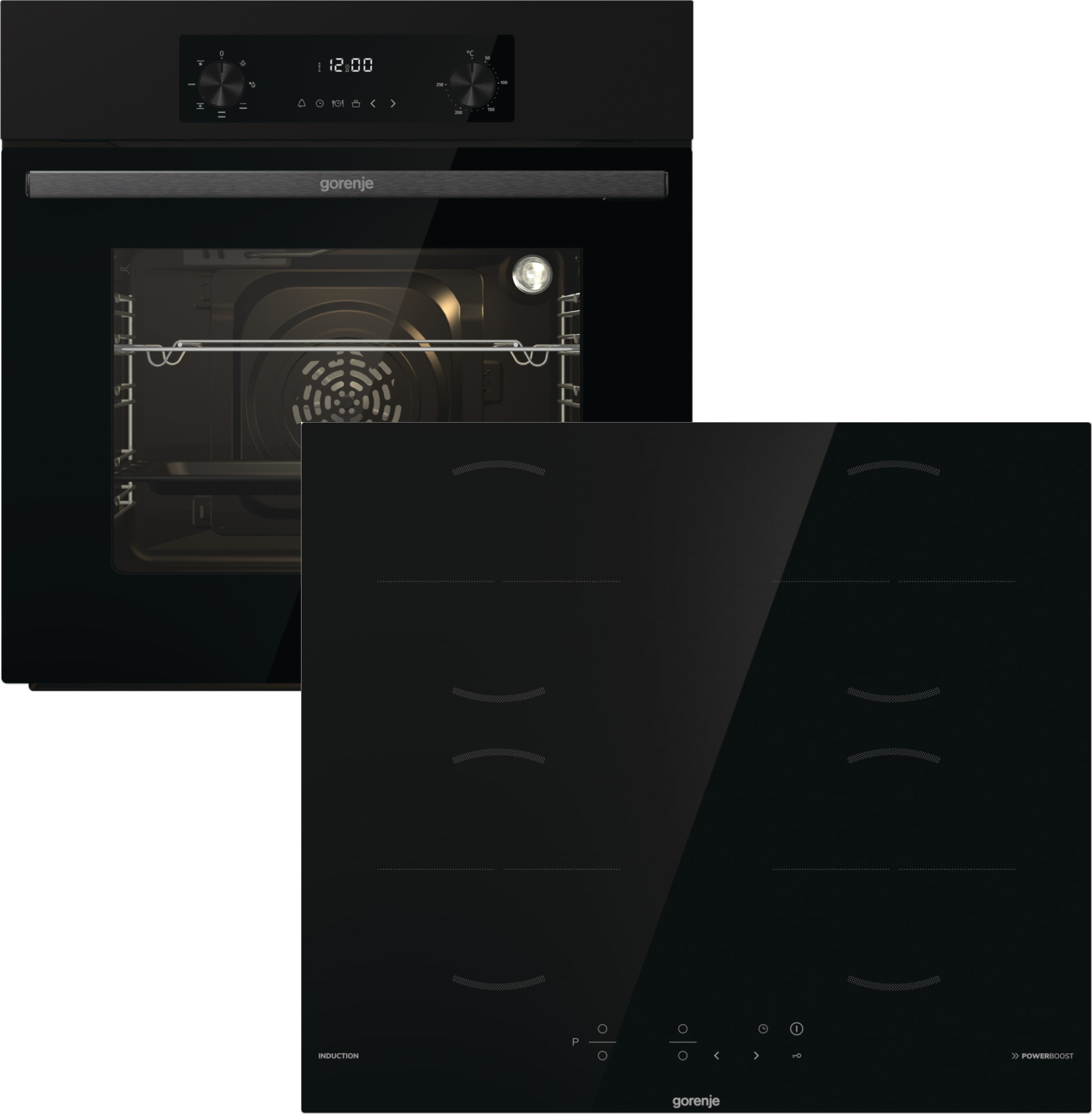 Уценка - Духовой шкаф + варочная панель индукционная Gorenje BO6635E01B + GI6401BSCE - Фото 1