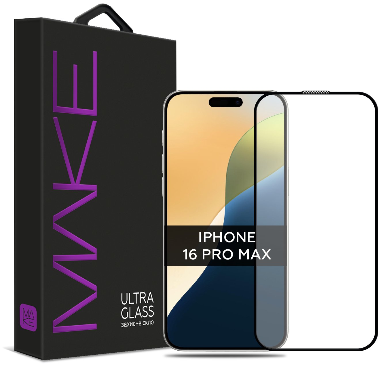 Защитное стекло для смартфона MAKE Ultra Glass Apple iPhone 16 Pro Max (MGU-AI16PM) - Фото 1
