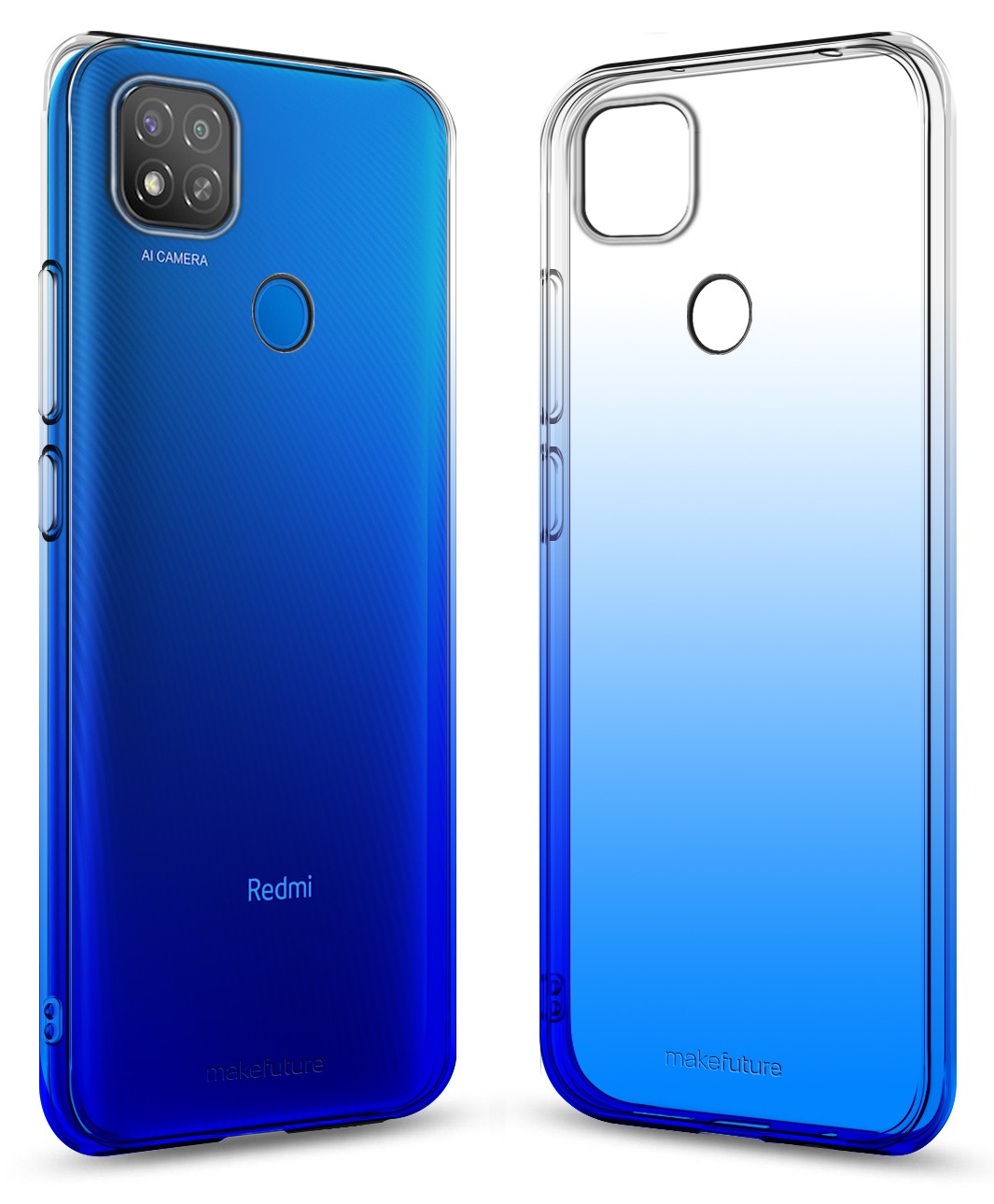 Уценка - Чехол для смартфона MakeFuture Gradient TPU Blue Xiaomi Redmi 9C (MCG-XR9CBL) - Фото 1