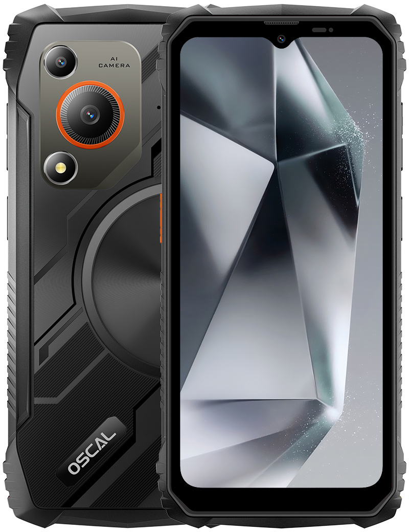Смартфон Oscal Marine 1 4/128GB Black - Фото 1