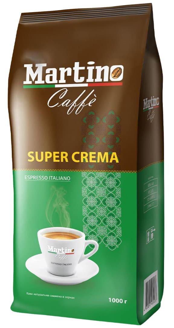 Кофе в зернах Martino Сaffe Super Crema 1кг - Фото 1