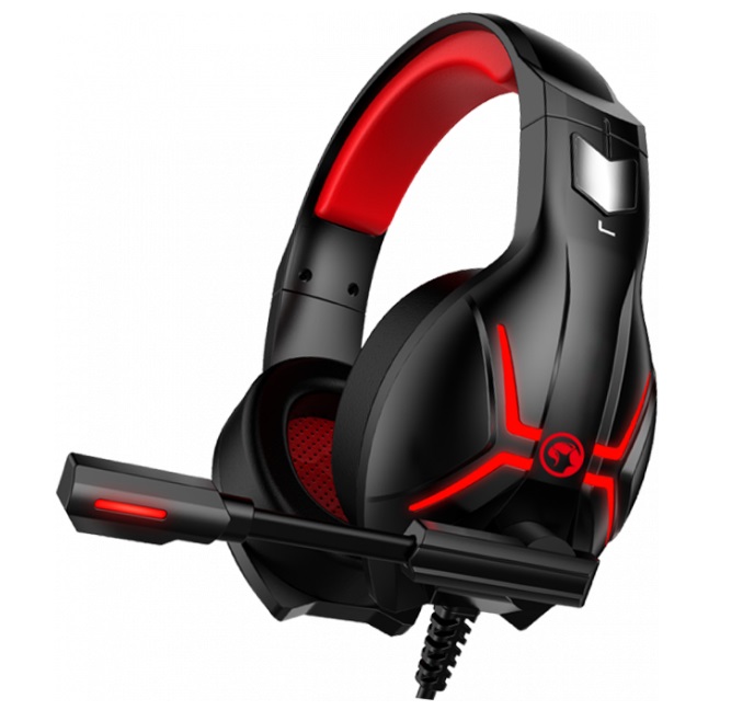 Гарнитура проводная игровая Marvo HG8928 Black/Red - Фото 1