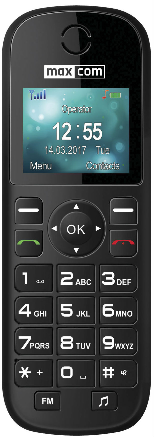 Мобильный телефон Maxcom MM35D Black - Фото 1