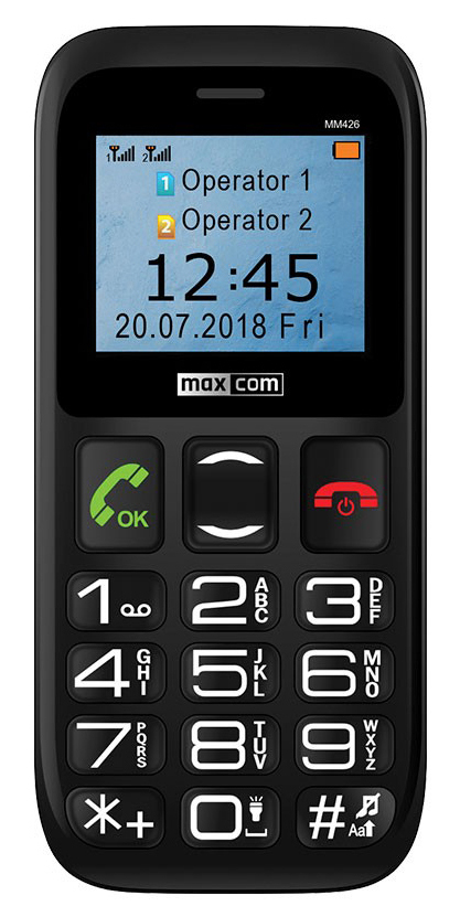 Мобильный телефон Maxcom MM426 Black - Фото 1