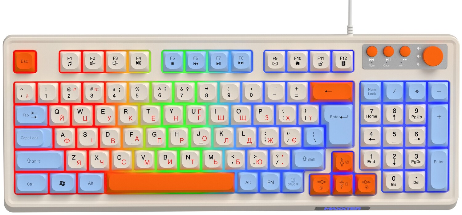 Клавиатура проводная игровая Maxxter KBG-3C01-UA - Фото 1