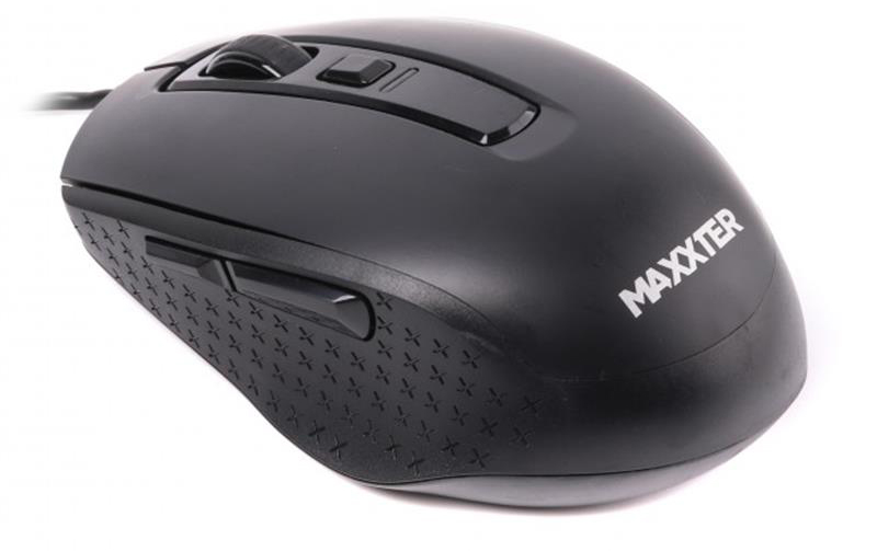 Мышь проводная Maxxter Mc-335 Black USB - Фото 1