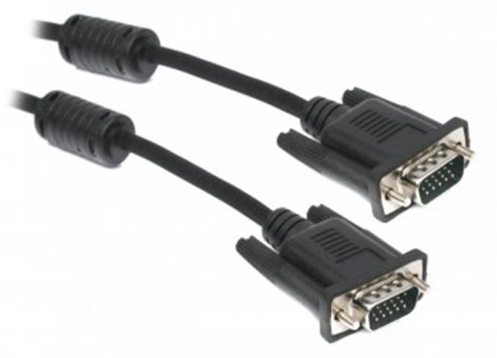 Кабель VGA Maxxter (V-VGA-6) 1.8m Black - Фото 1