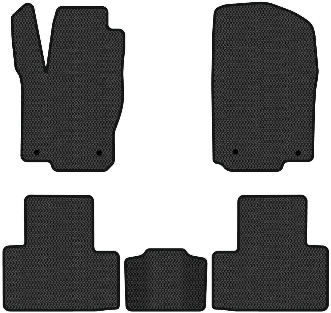 EVA коврики в салон авто EVAtech для GL-Class (X166) 7 seats Mercedes-Benz 2012-2015 2 поколение SUV USA MB11801C5MS4RBB - Фото 1