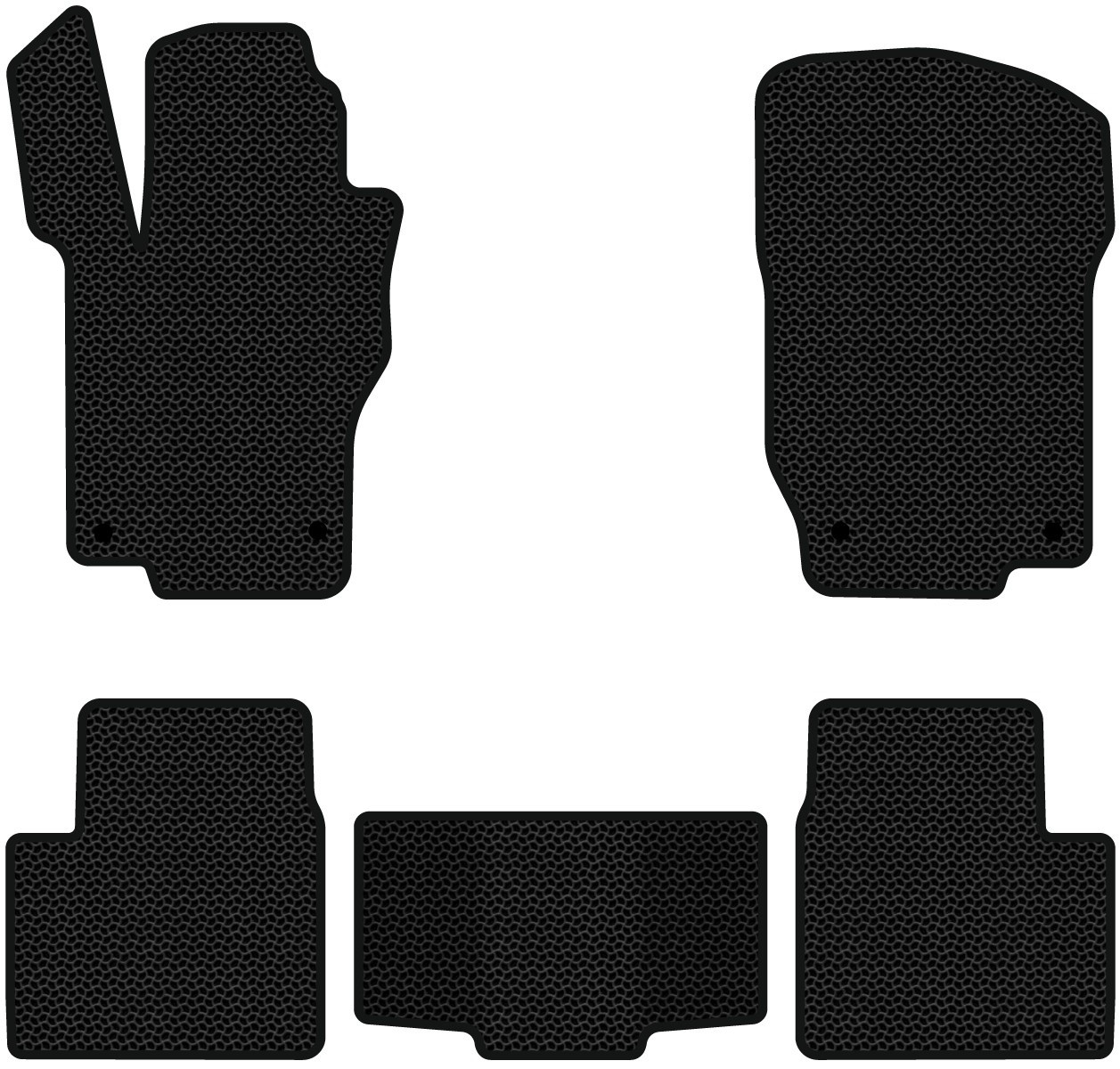 EVA коврики в салон авто EVAtech для ML-Class (W164) Mercedes-Benz 2005-2011 2 поколение SUV EU MB1800C5MS4KBB - Фото 1