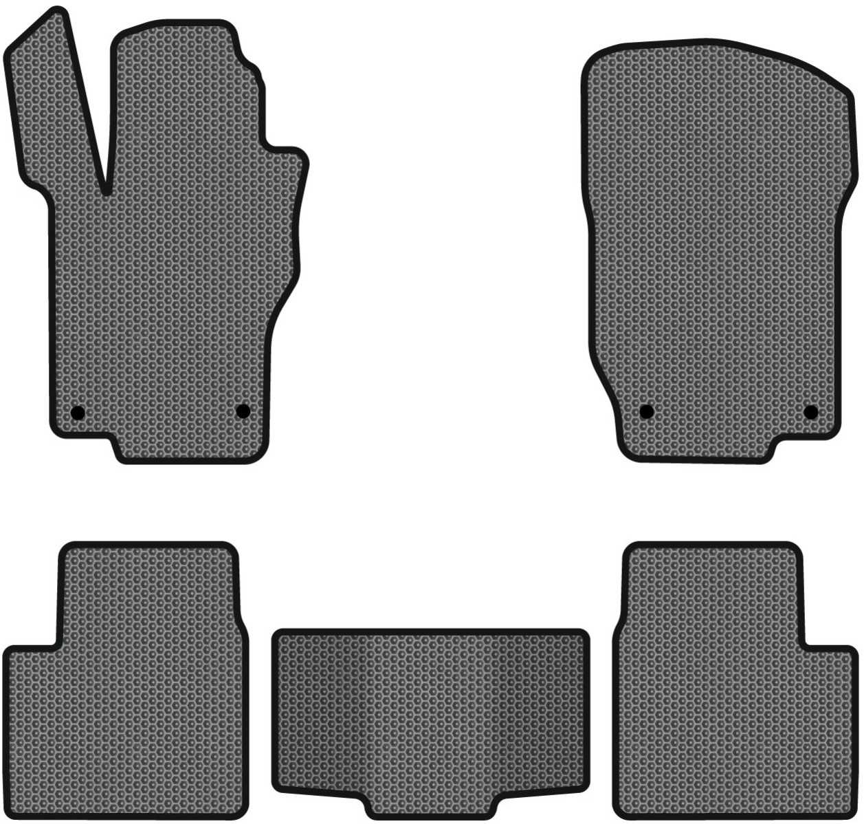 EVA коврики в салон авто EVAtech для ML-Class (W164) Mercedes-Benz 2005-2011 2 поколение SUV EU MB1800C5MS4SGB - Фото 1