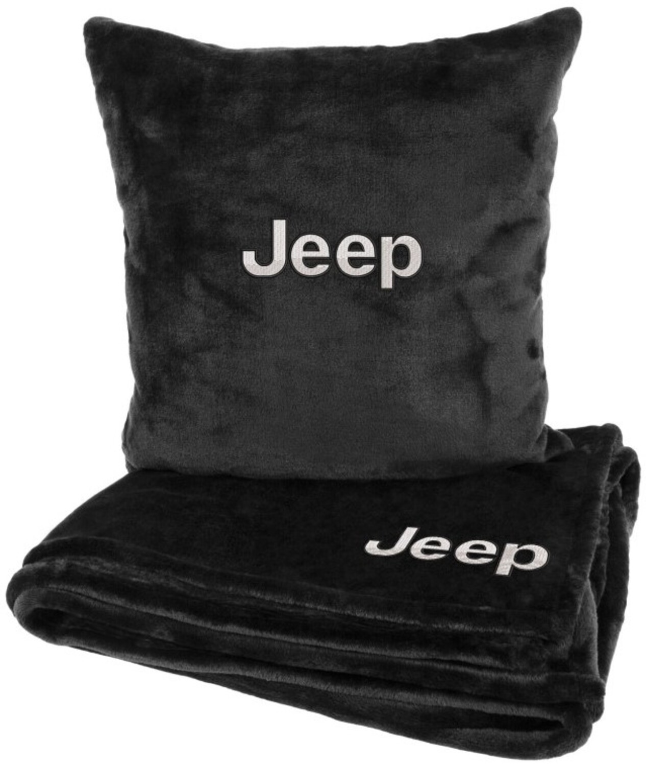 Набор плед + подушка в авто EVAtech M для Jeep черные MBLMPSMBV014 - Фото 1