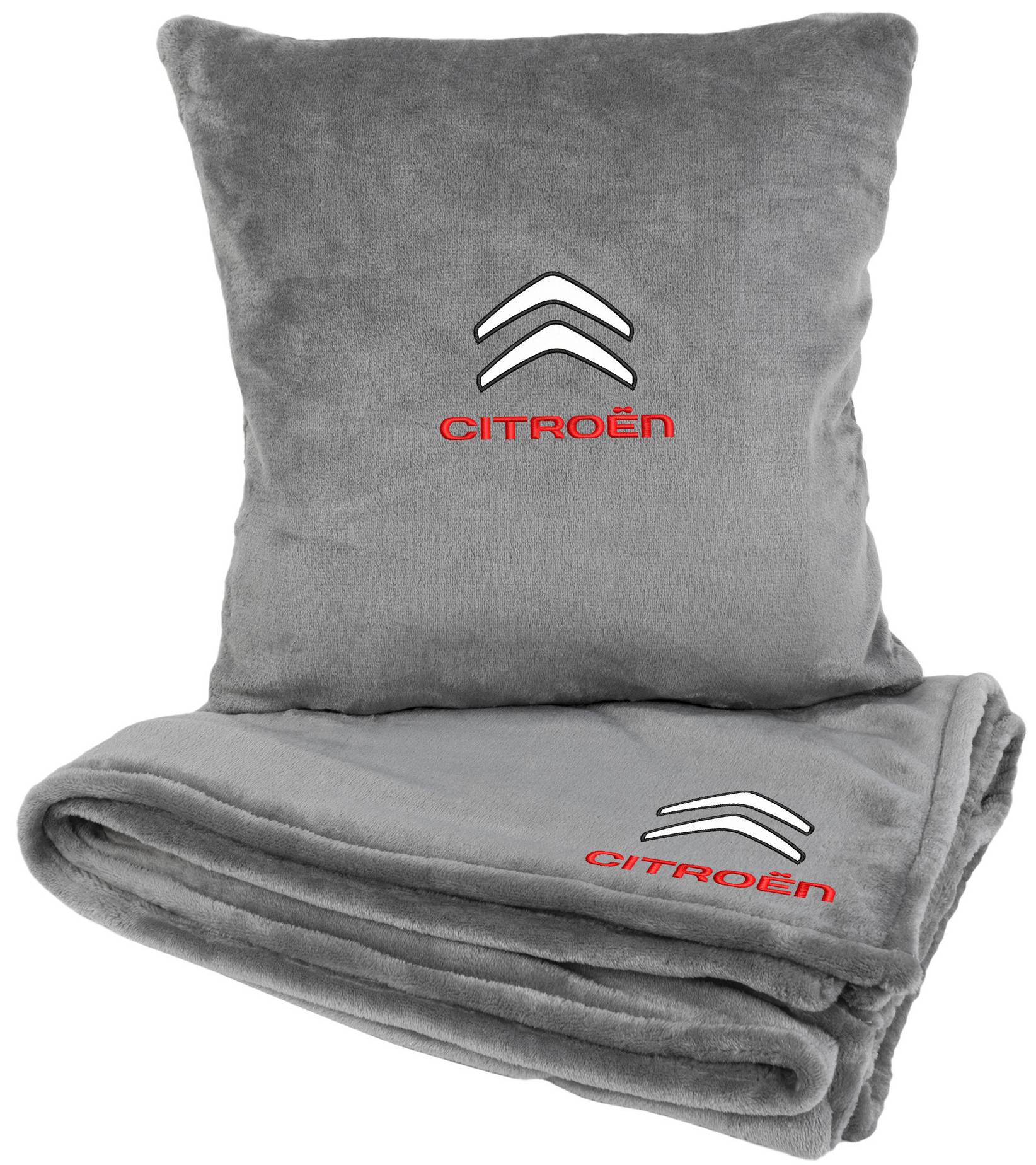 Купити Набір плед + подушка в авто EVAtech із махри M для Citroen сірі MBLMPSMGV037 - Фото 1 Набір плед + подушка в авто EVAtech із махри M для Citroen сірі MBLMPSMGV037 - Фото 1