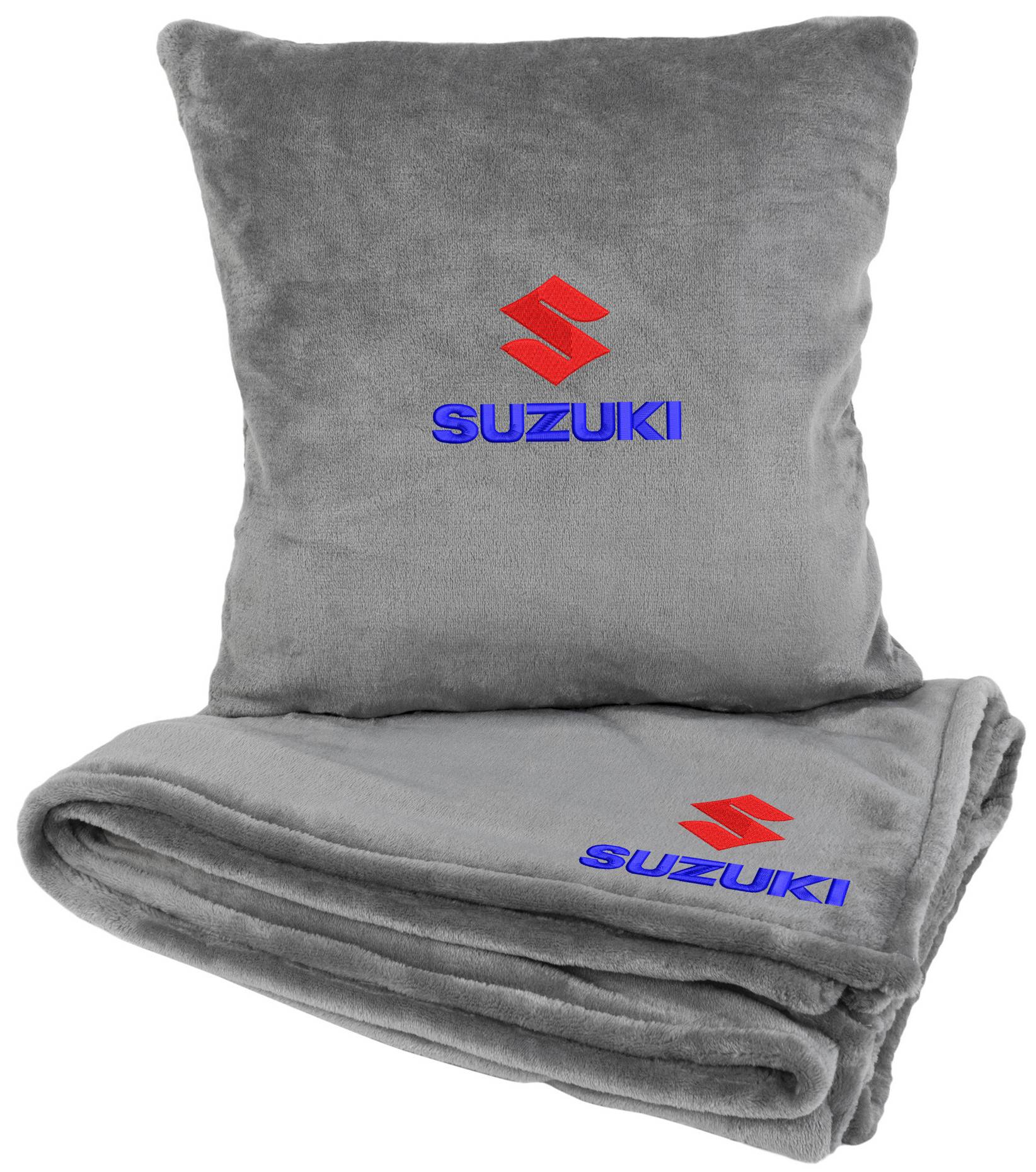 Купити Набір плед + подушка в авто EVAtech із махри M для Suzuki сірі MBLMPSMGV044 - Фото 1 Набір плед + подушка в авто EVAtech із махри M для Suzuki сірі MBLMPSMGV044 - Фото 1