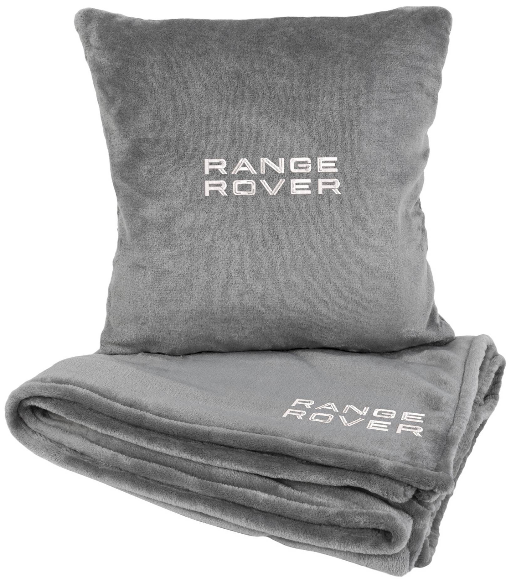 Набор плед + подушка в авто EVAtech из махры M для Range Rover серые MBLMPSMGV076 - Фото 1