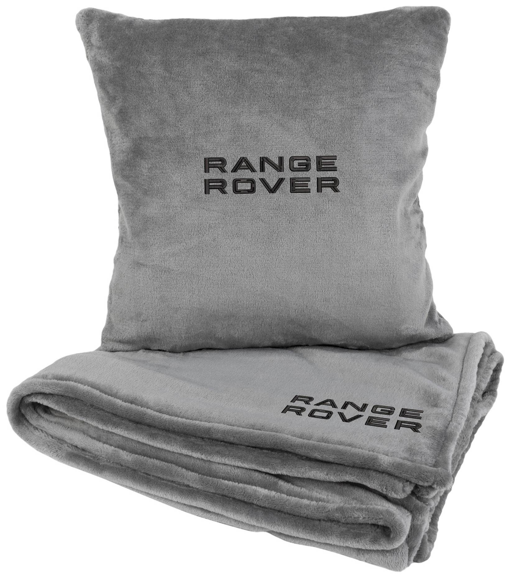 Набор плед + подушка в авто EVAtech из махры M для Range Rover серые MBLMPSMGV077 - Фото 1