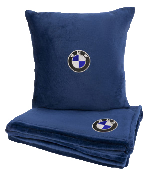 Купити Набір плед + подушка в авто EVAtech M для BMW сині MBLMPSMLV005 - Фото 1 Набір плед + подушка в авто EVAtech M для BMW сині MBLMPSMLV005 - Фото 1