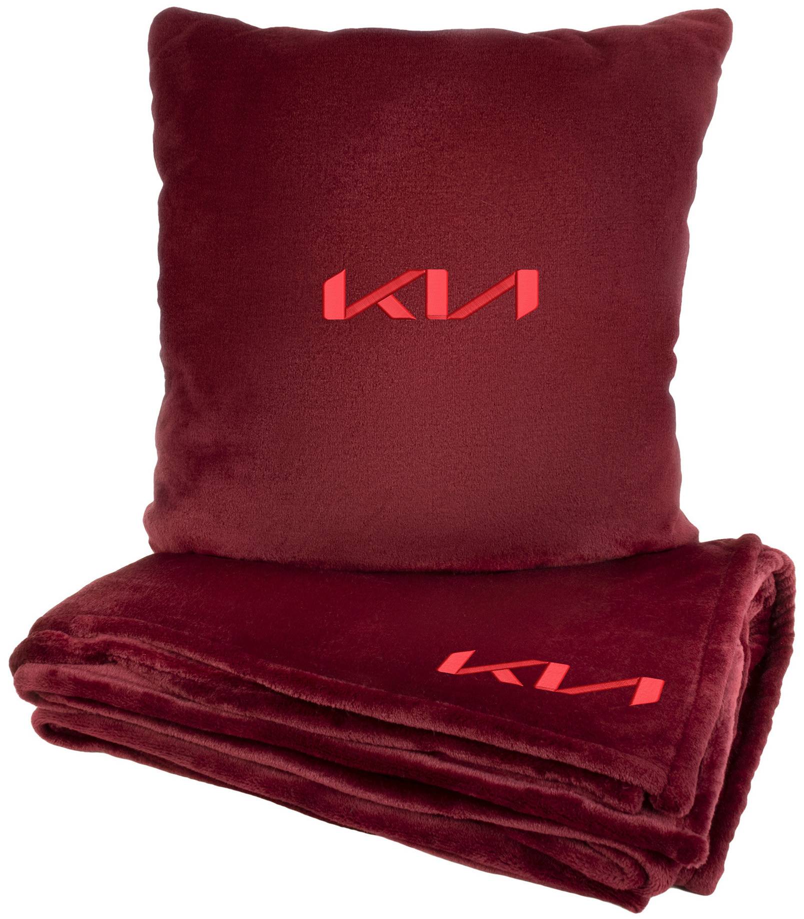 Набір плед + подушка в авто EVAtech M для Kia червоні MBLMPSMRV056 - Фото 1