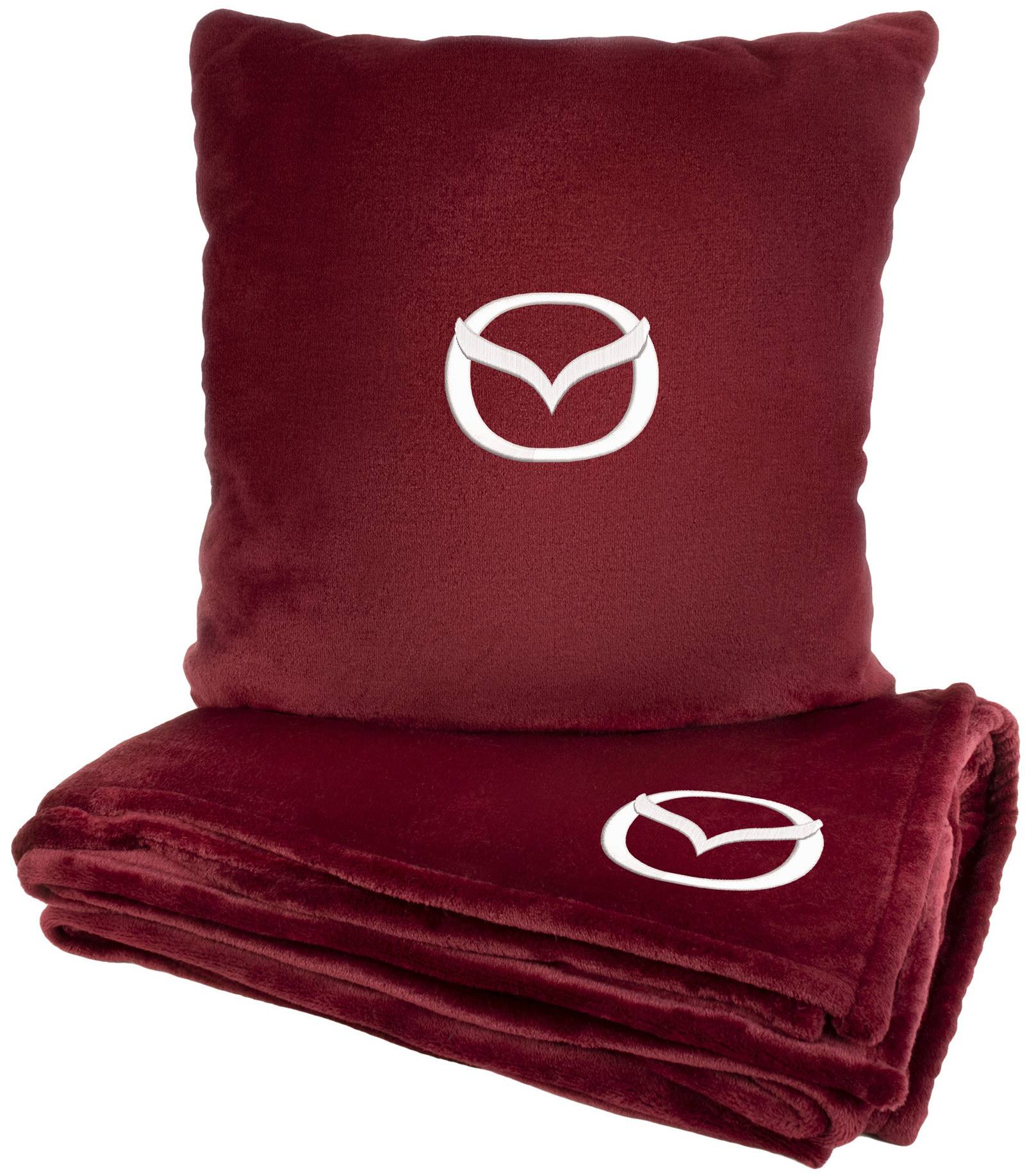 Набір плед + подушка в авто EVAtech M для Mazda червоні MBLMPSMRV099 - Фото 1