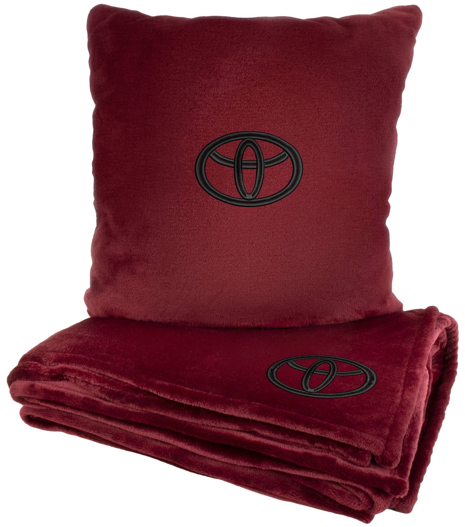 Набір плед + подушка в авто EVAtech M для Toyota червоні MBLMPSMRV119 - Фото 1