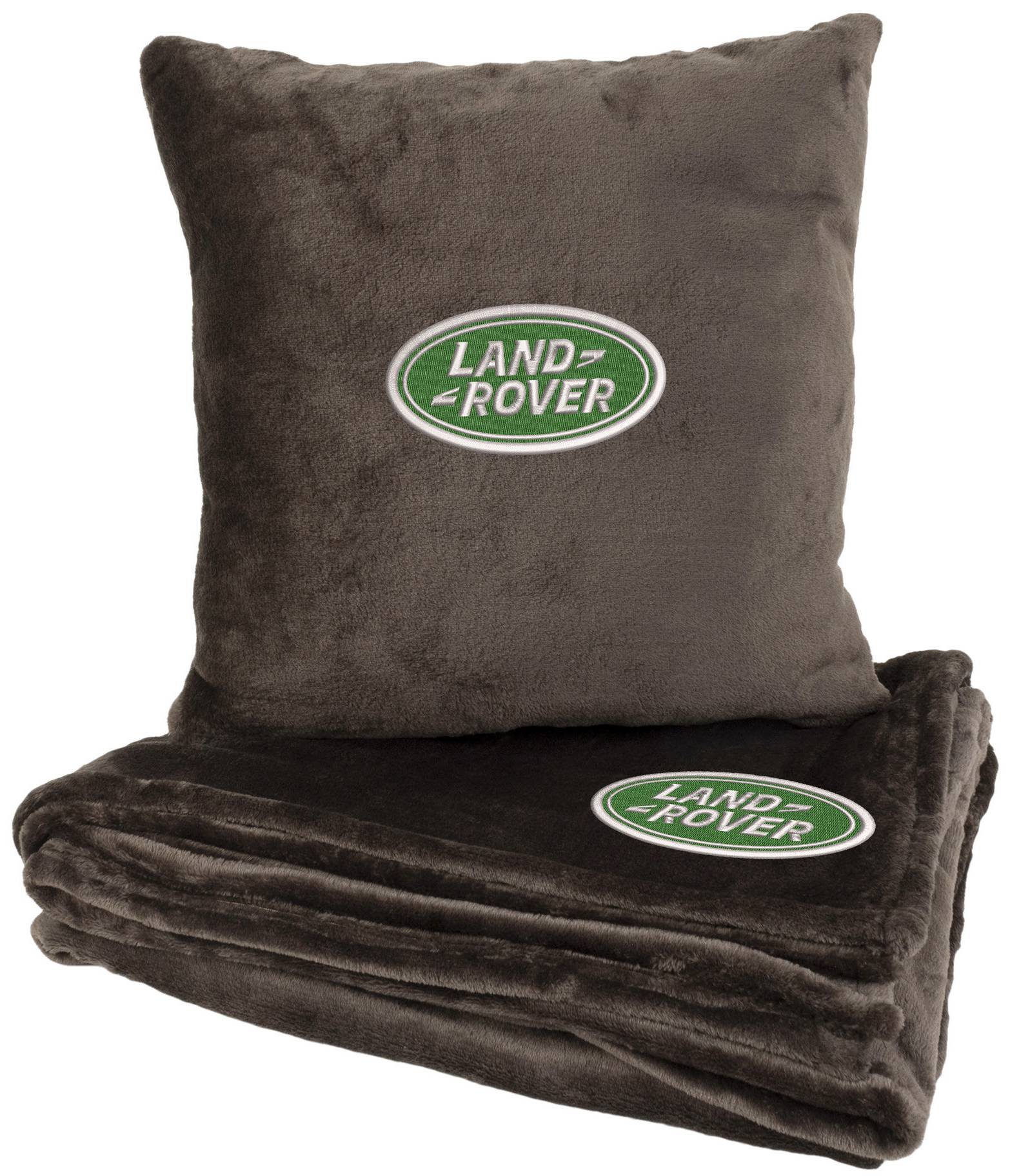 Набір плед + подушка в авто EVAtech M для Land Rover коричневі MBLMPSMZV038 - Фото 1