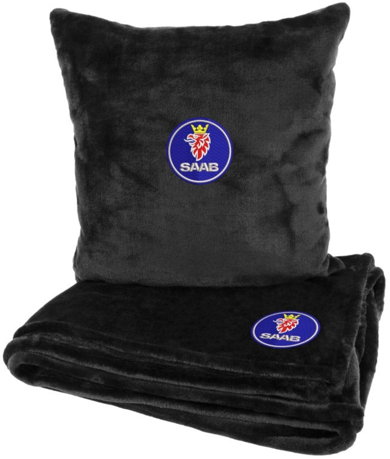 Купить Набор плед + подушка в авто EVAtech из махры S для Saab Черные (MBLMPSSBV026) - Фото 1 Набор плед + подушка в авто EVAtech из махры S для Saab Черные (MBLMPSSBV026) - Фото 1